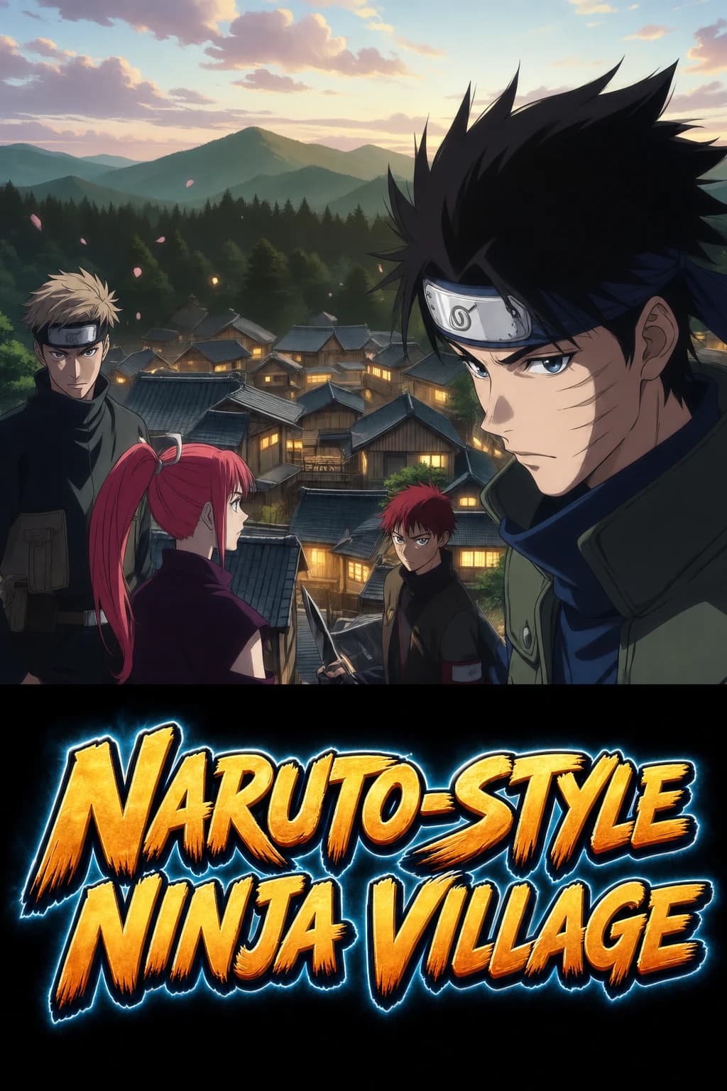Naruto-style ninja village