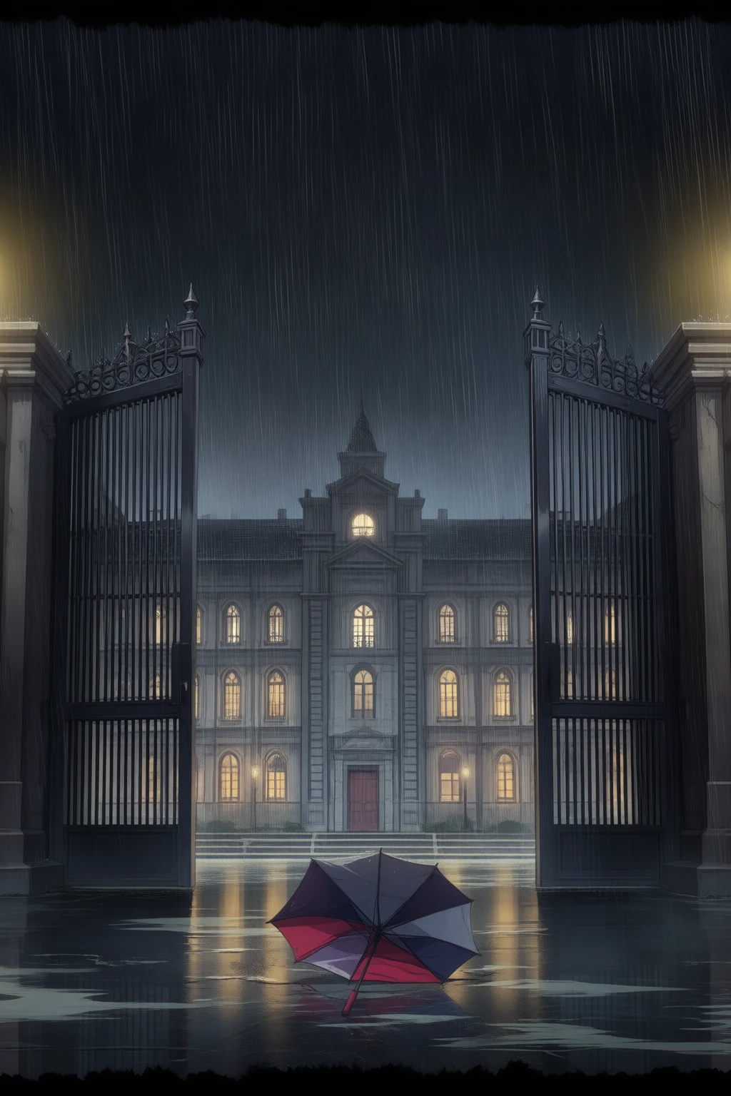 The third-floor hallway outside the Headmaster's office,