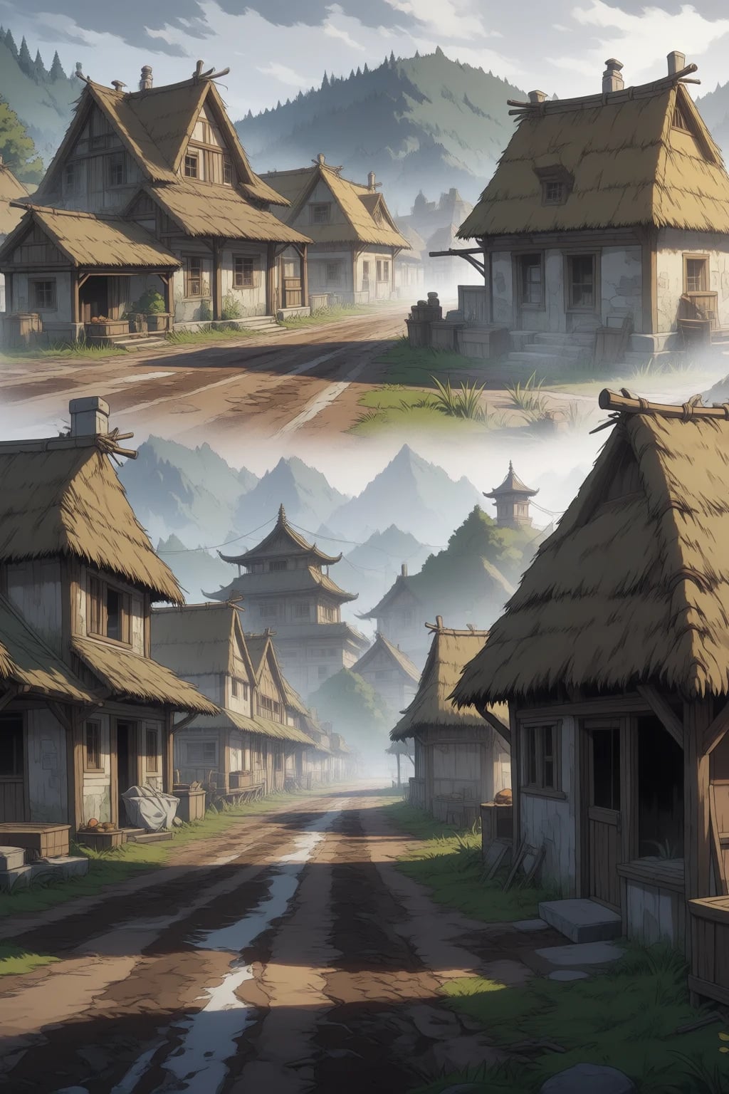 Inside the Lin family's one-room hut. It is dark, cold, and