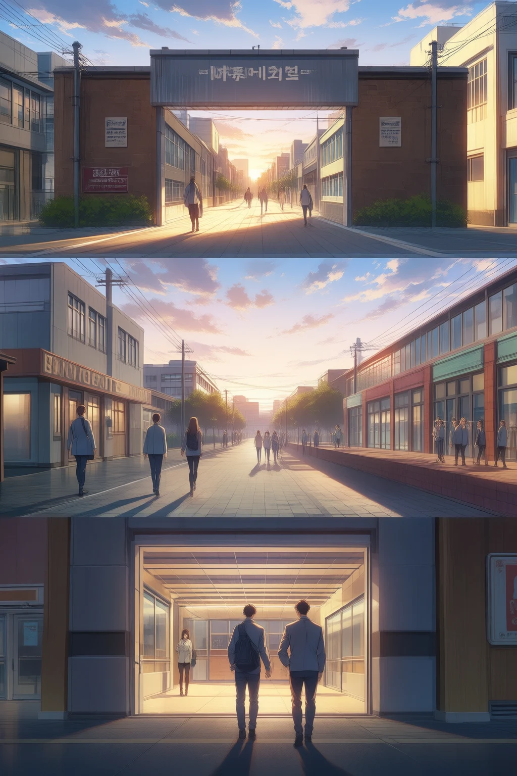 You are at the main university gate on the first day of
