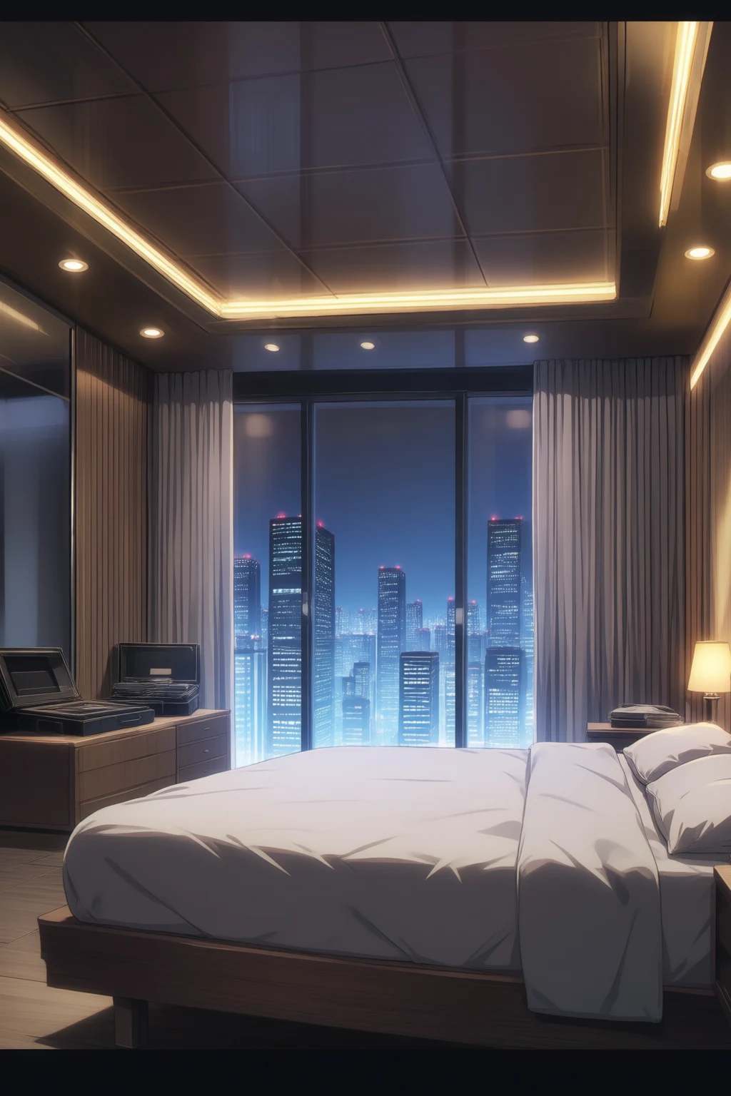 The penthouse suite of the Donghwa Hotel.