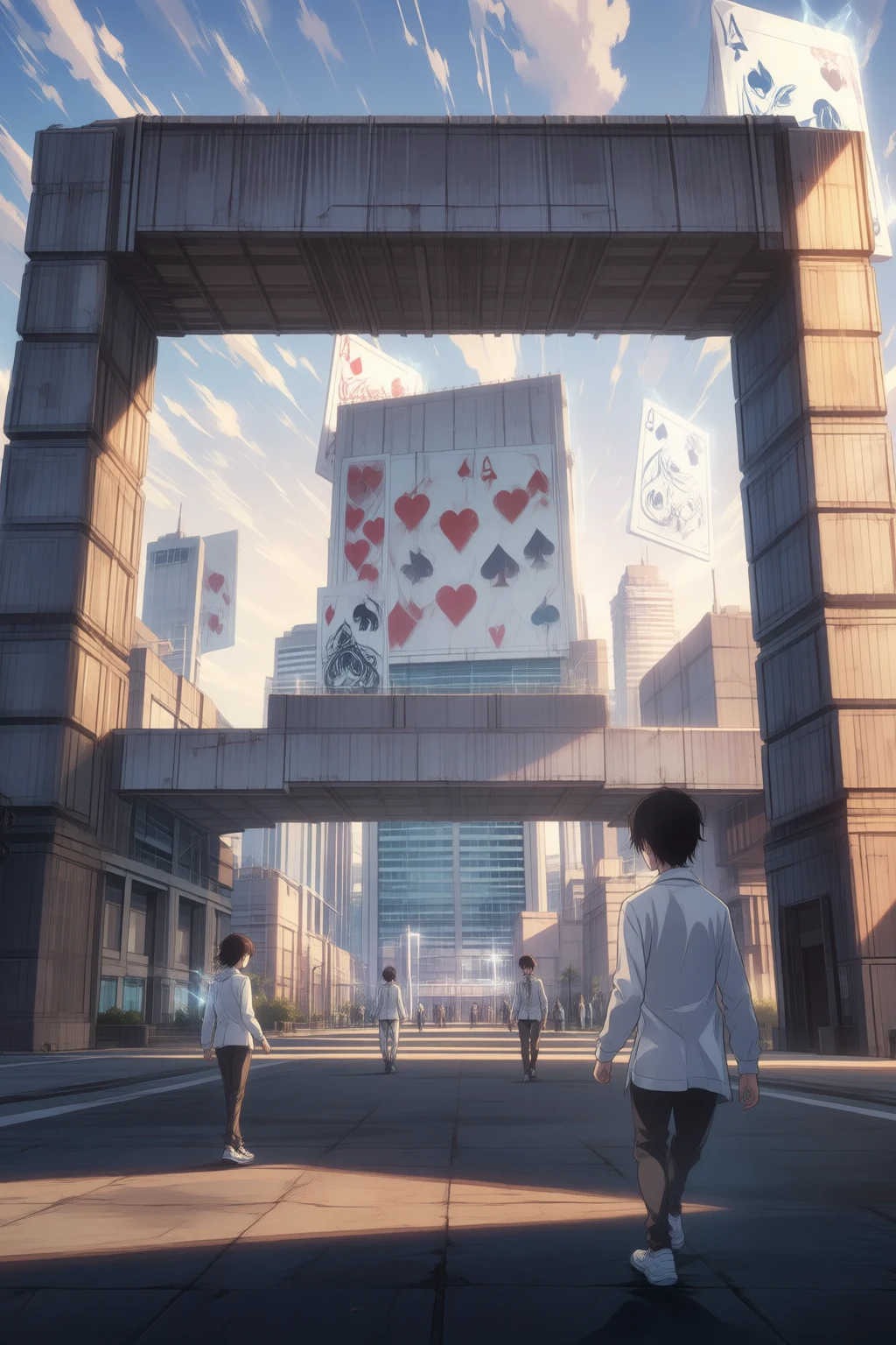 The main plaza of Luxon Academy, just after the morning