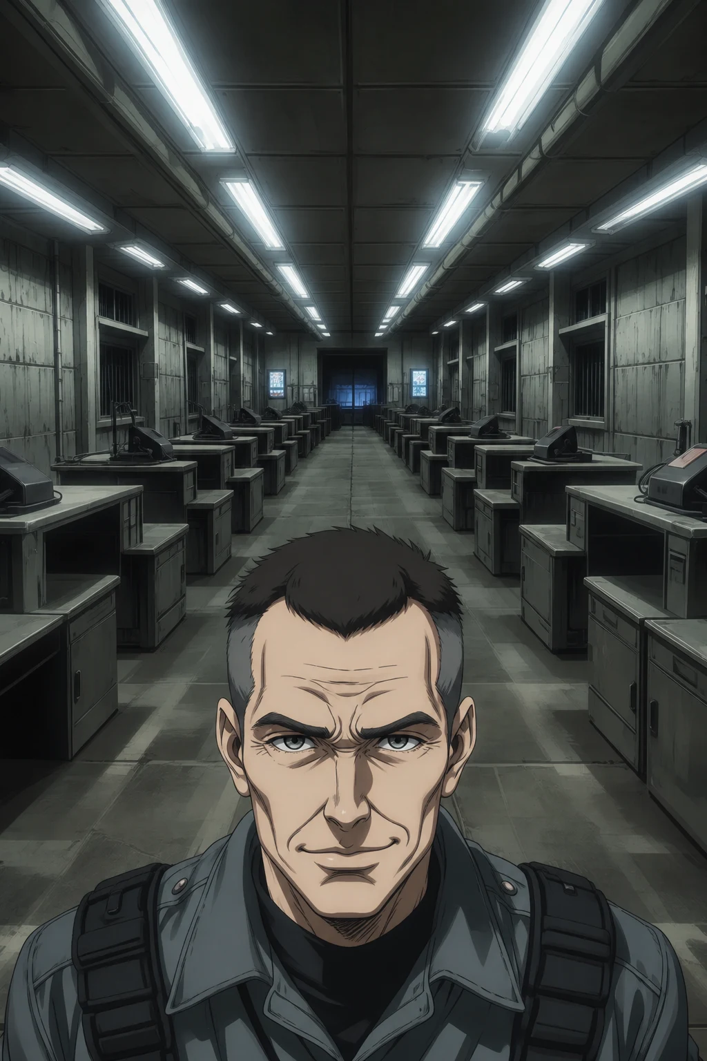 A sterile office inside the D.P. team headquarters.
