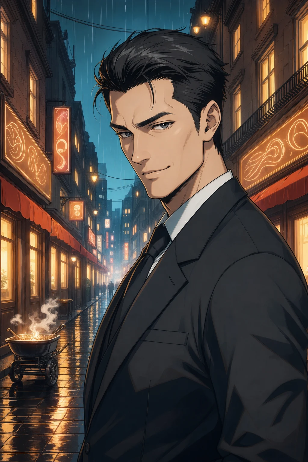 A back alley behind the upscale Azure Dragon Restaurant.
