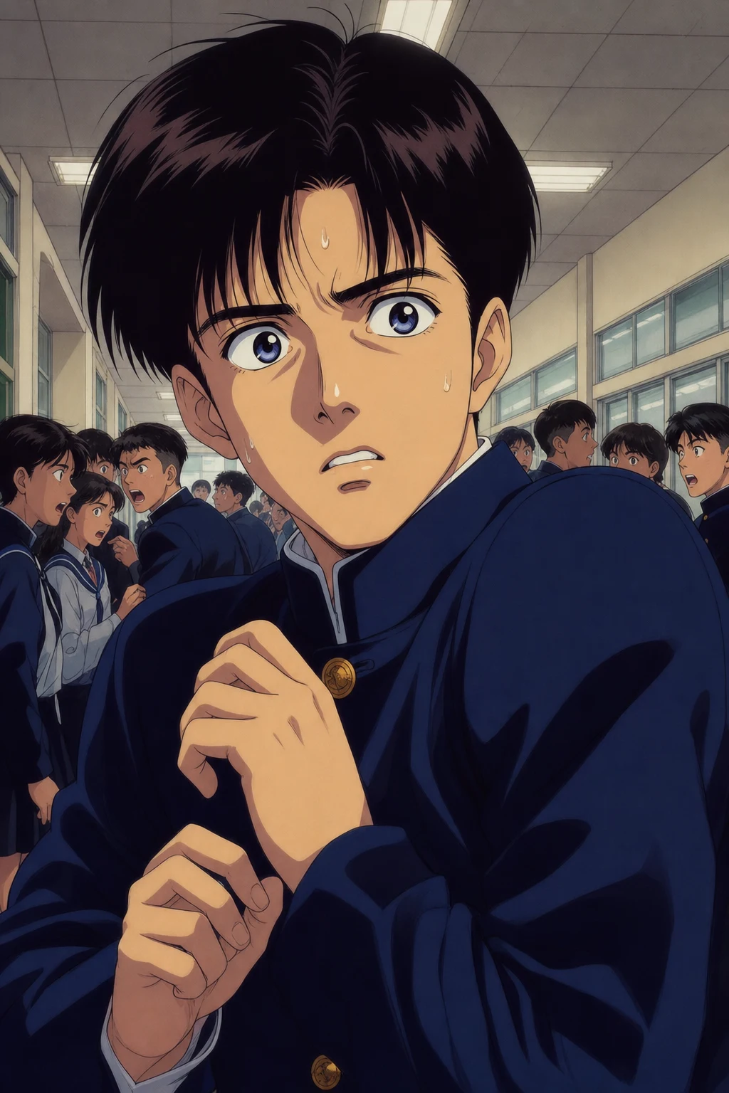 Jangsung High School hallway, after the final bell.