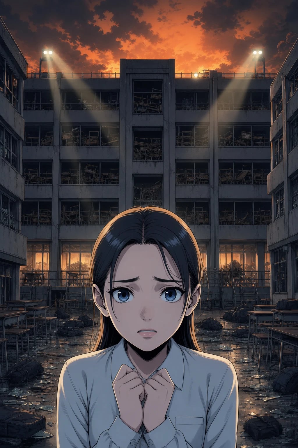 A second-floor chemistry classroom at Sungjin High, now