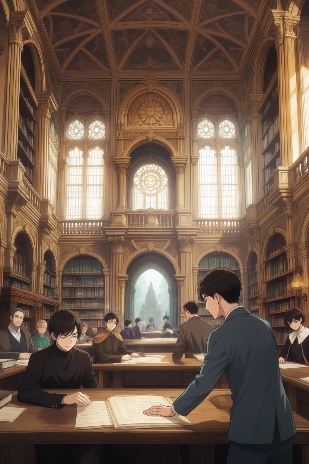 The main hall of the Royal Editorial Bureau.