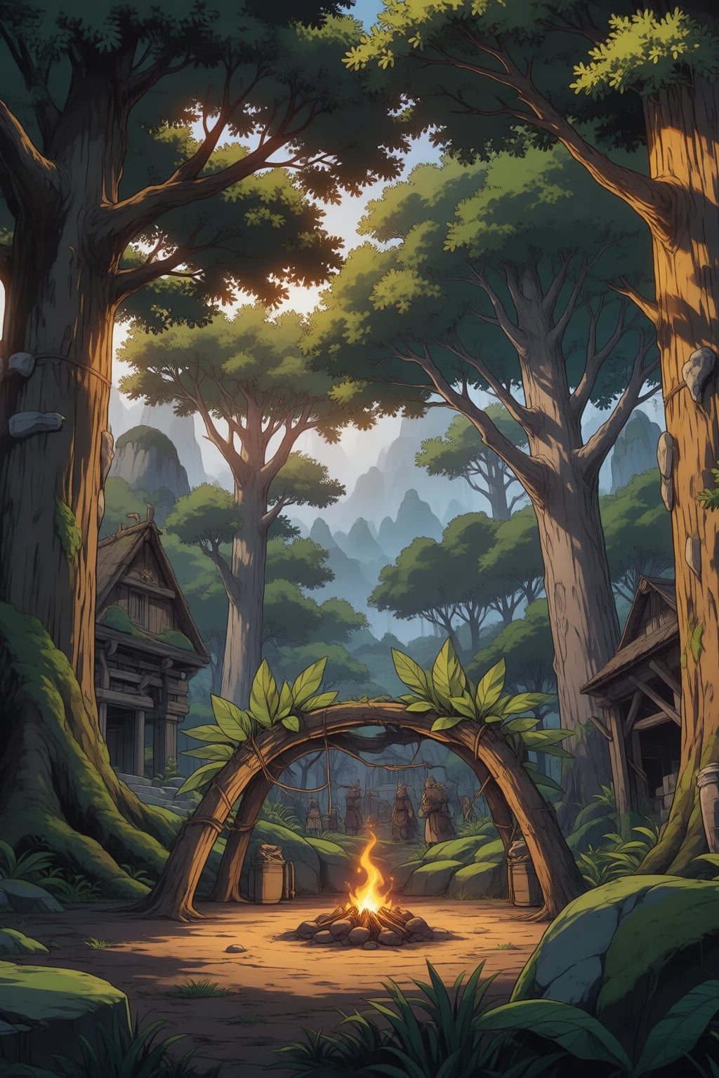 A small, hidden camp at the edge of the Peacock Clan