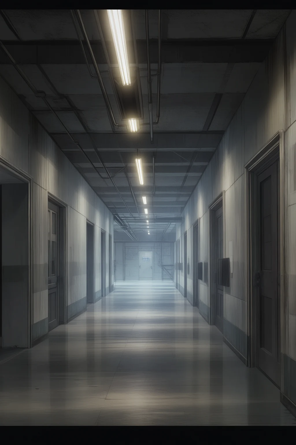 A sterile office inside the D.P. team headquarters.