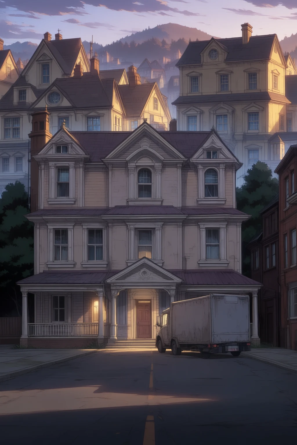 The front porch of your inherited house. Moving boxes are