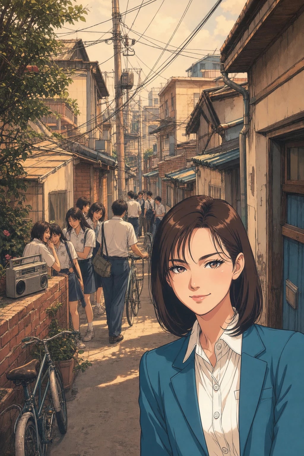 The narrow alley between your house and Jung-Hwan's house.