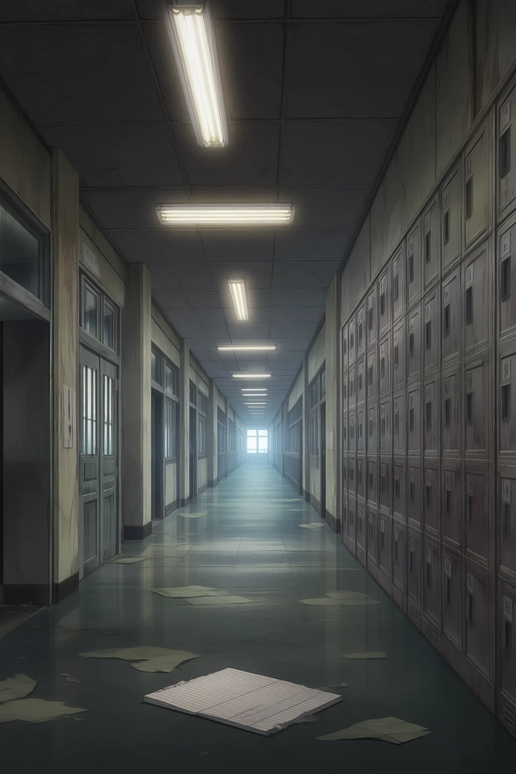Main hallway of Eunjang High, just after the final bell.