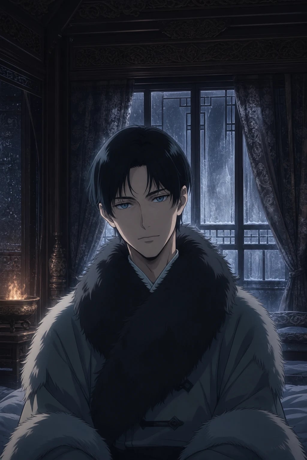 Prince Xiao Chen's private bedchamber in the cold north