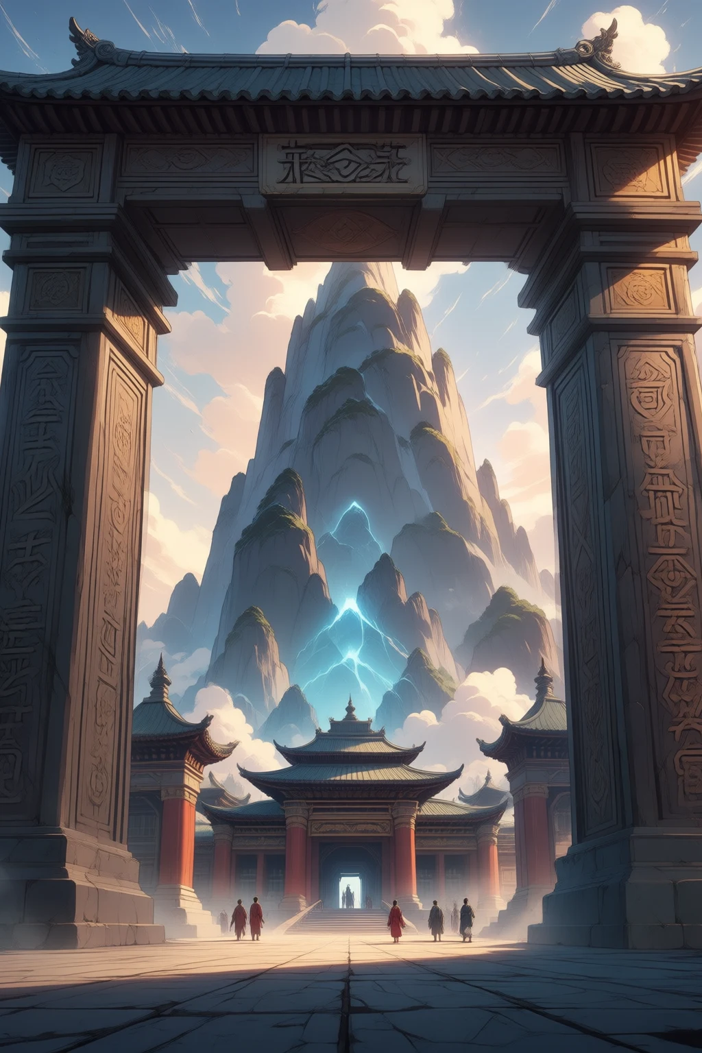 The Sect's Assignment Hall, a bustling pavilion where