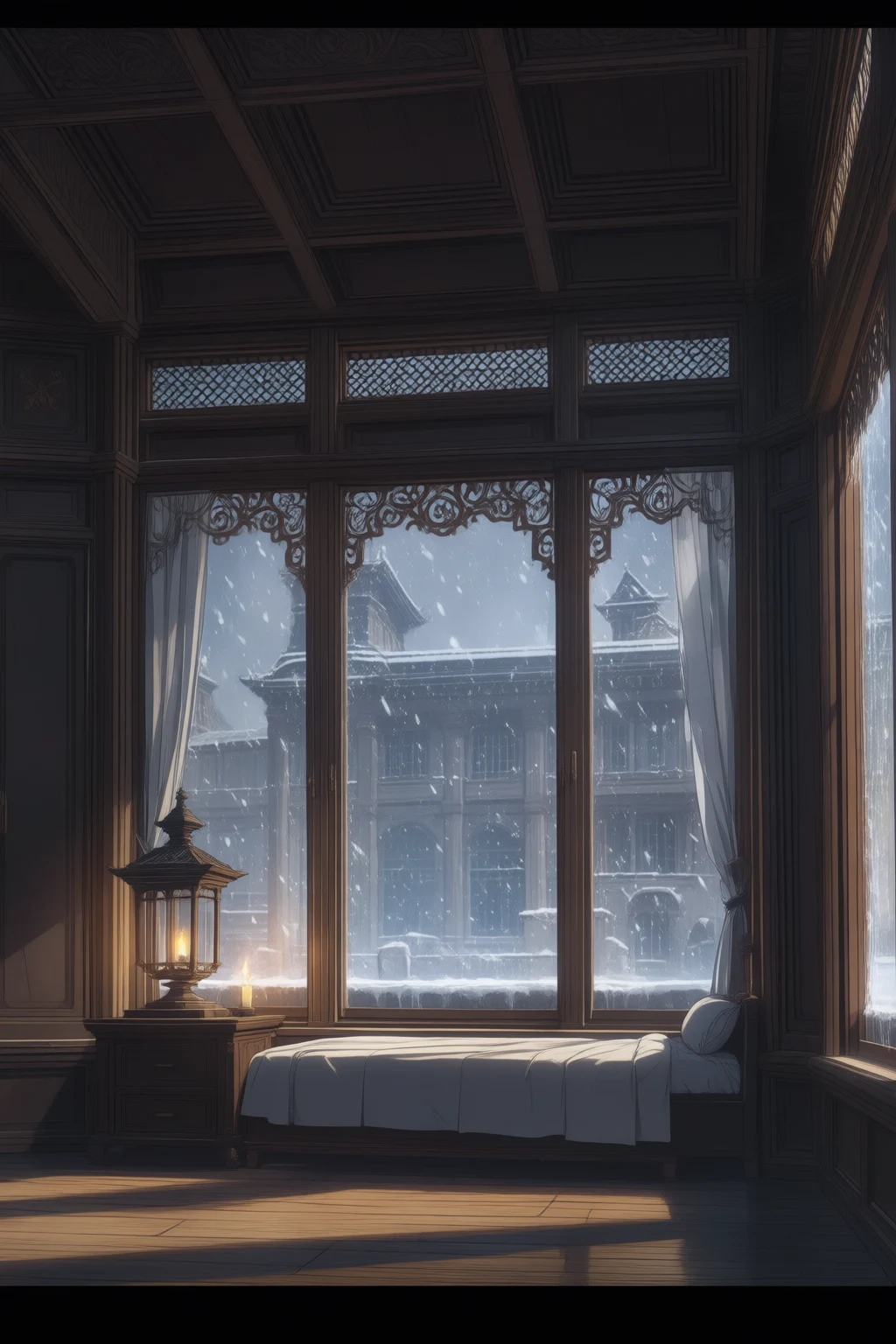Prince Xiao Chen's private bedchamber in the cold north