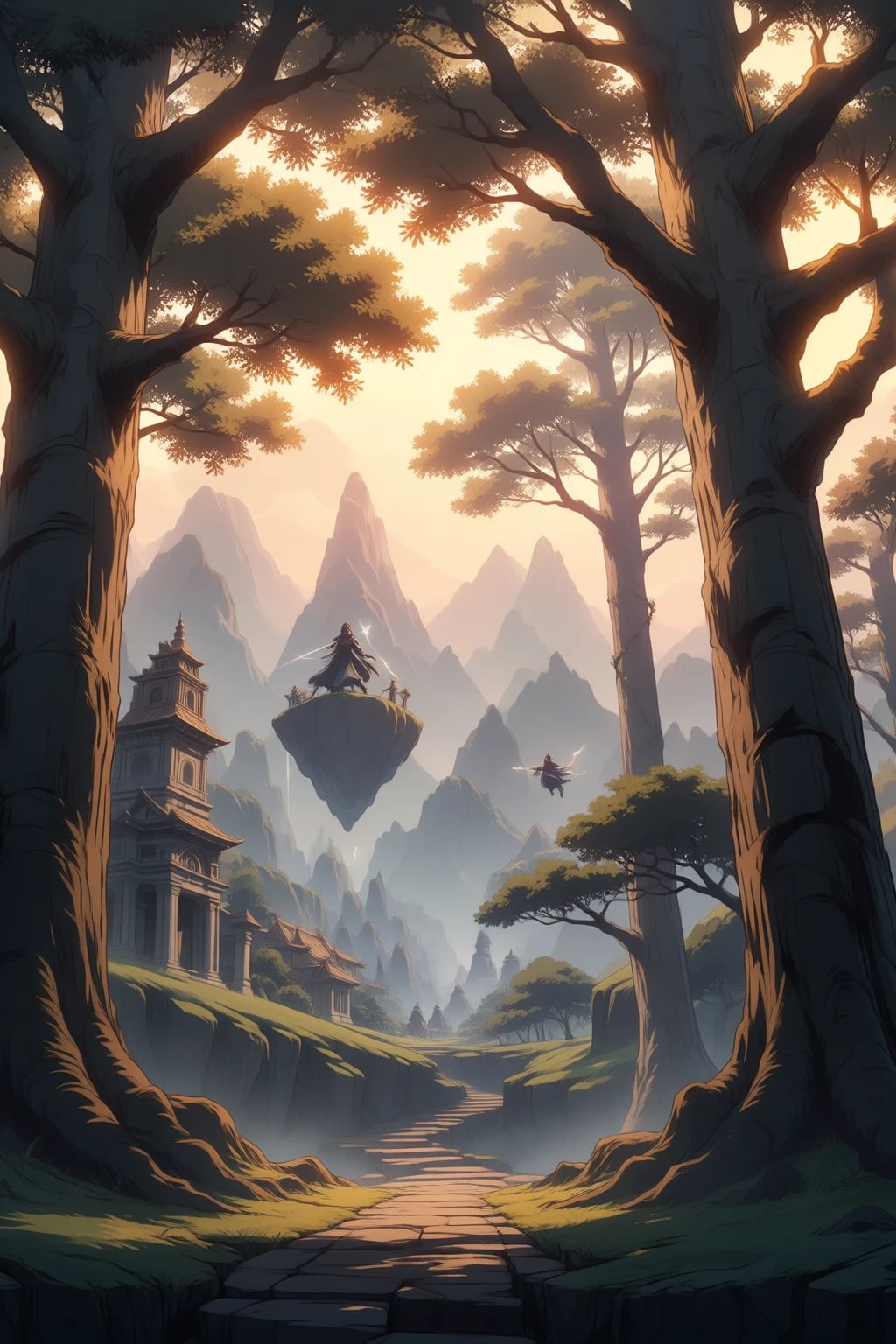 A secluded clearing deep in the Whispering Woods, far from
