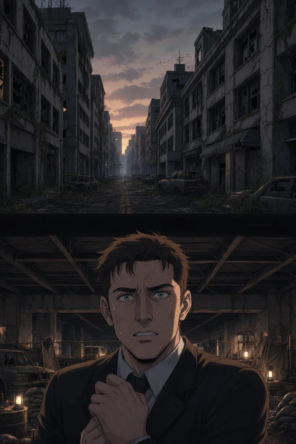 Inside the main chamber of the parking garage base. It's