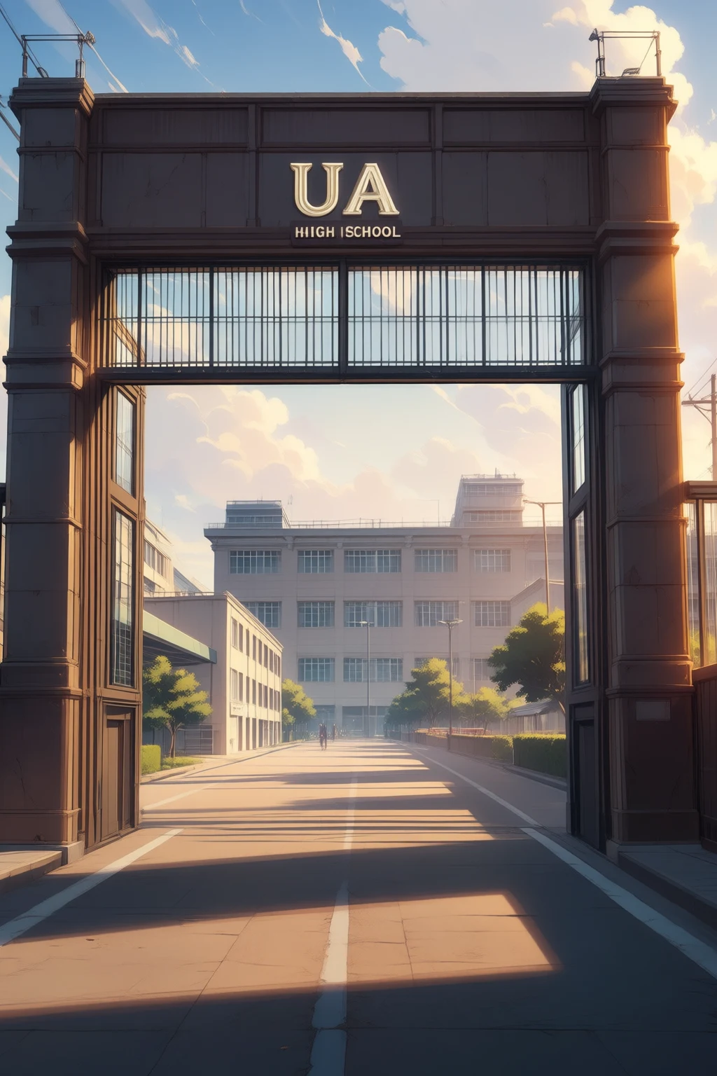 UA High School, just inside the main gate on the first day.