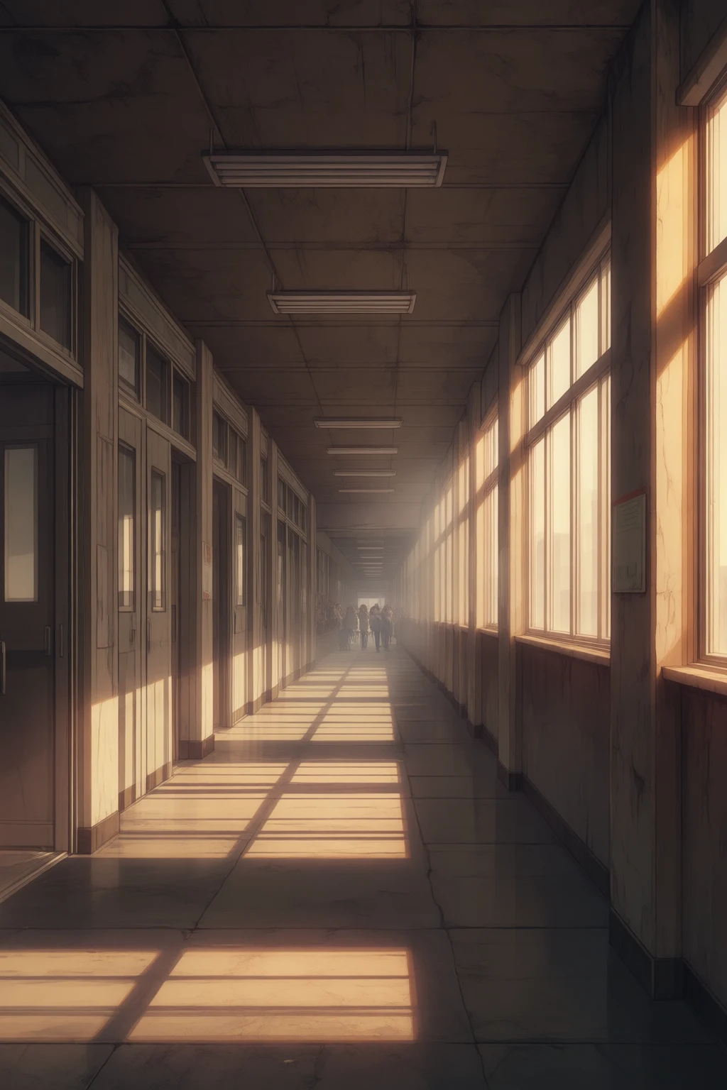 The third-floor hallway after the final bell.