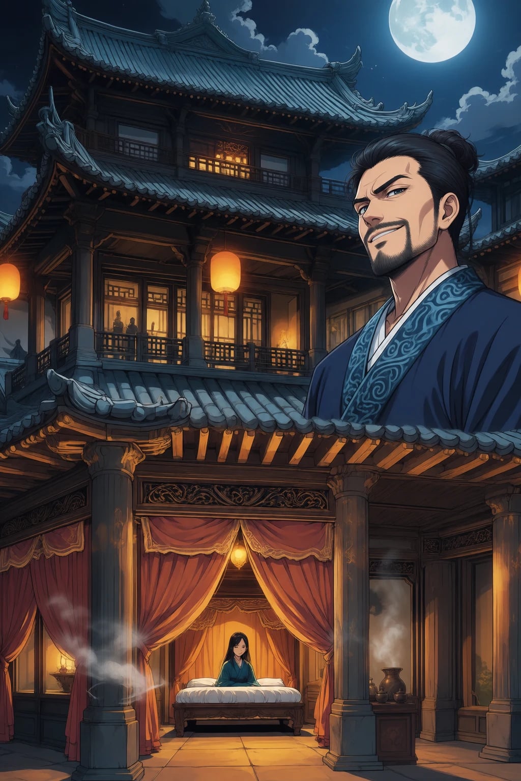 Princess Mingda's private bedchamber, late at night.