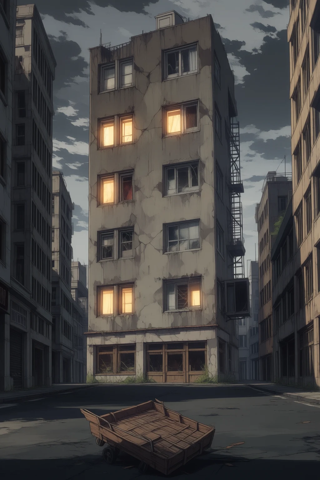 The main lobby of your apartment building. It's clean and