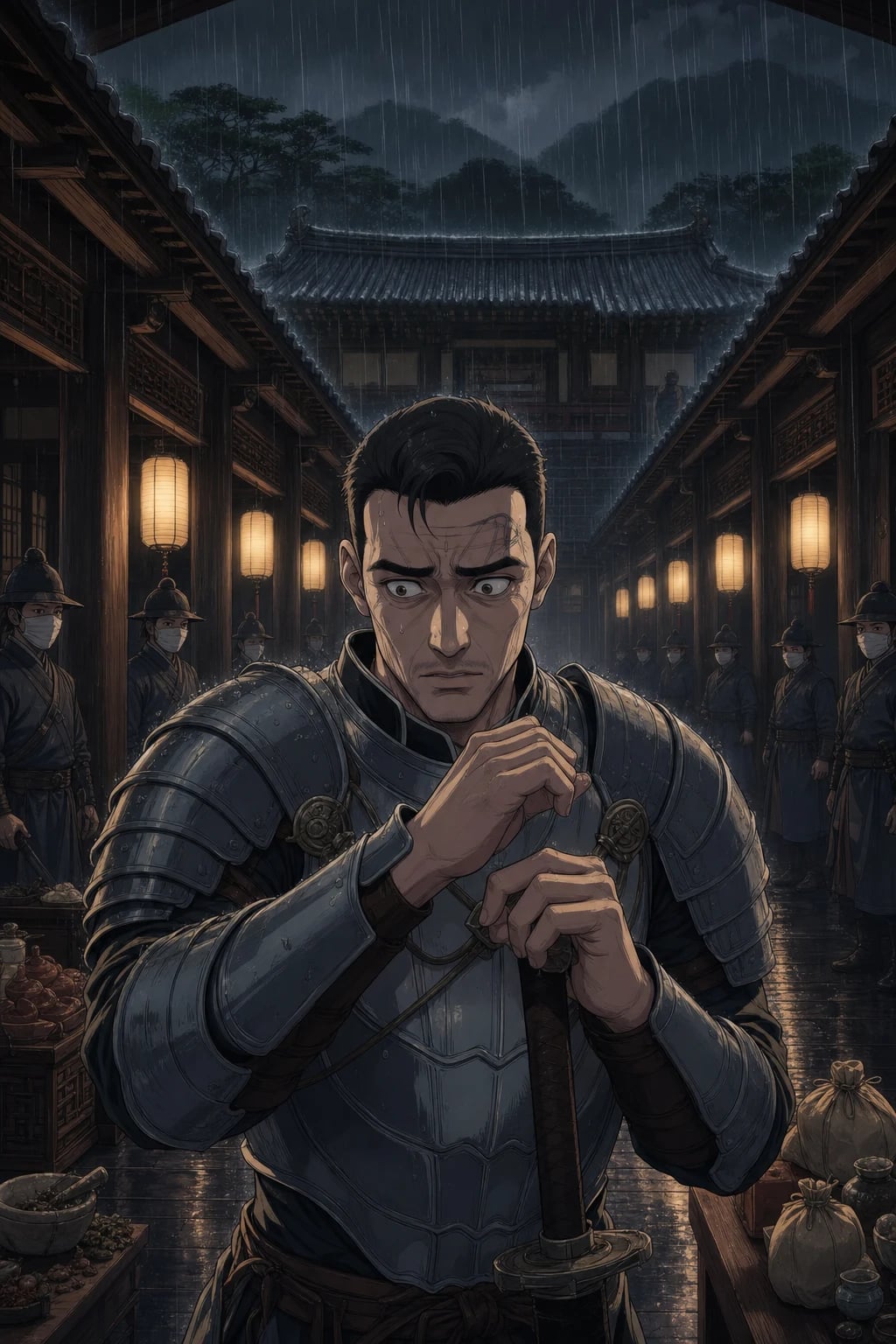 A secluded hallway outside the Crown Prince's quarters. The