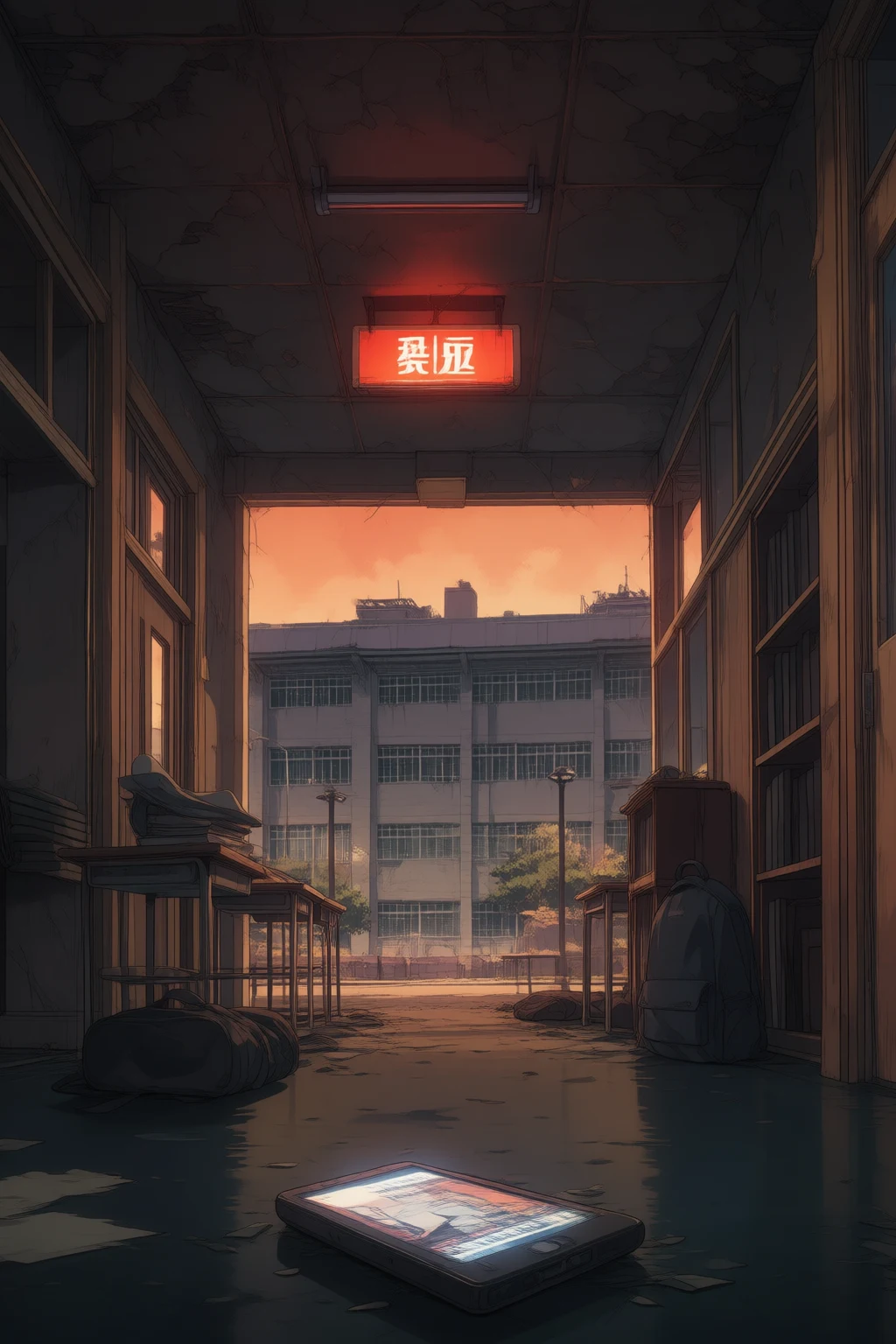 A second-floor chemistry classroom at Sungjin High, now