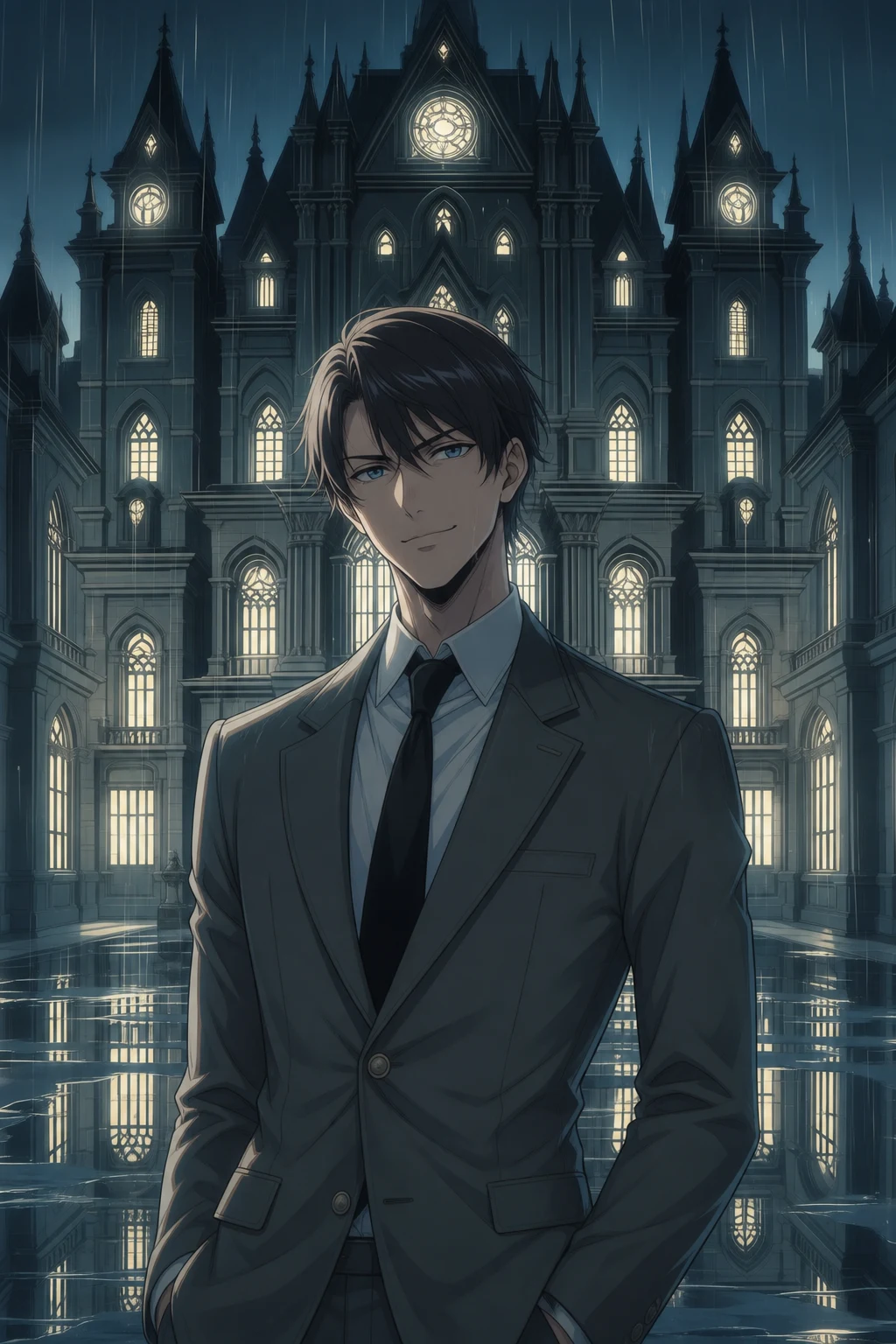 The third-floor hallway outside the Headmaster's office,
