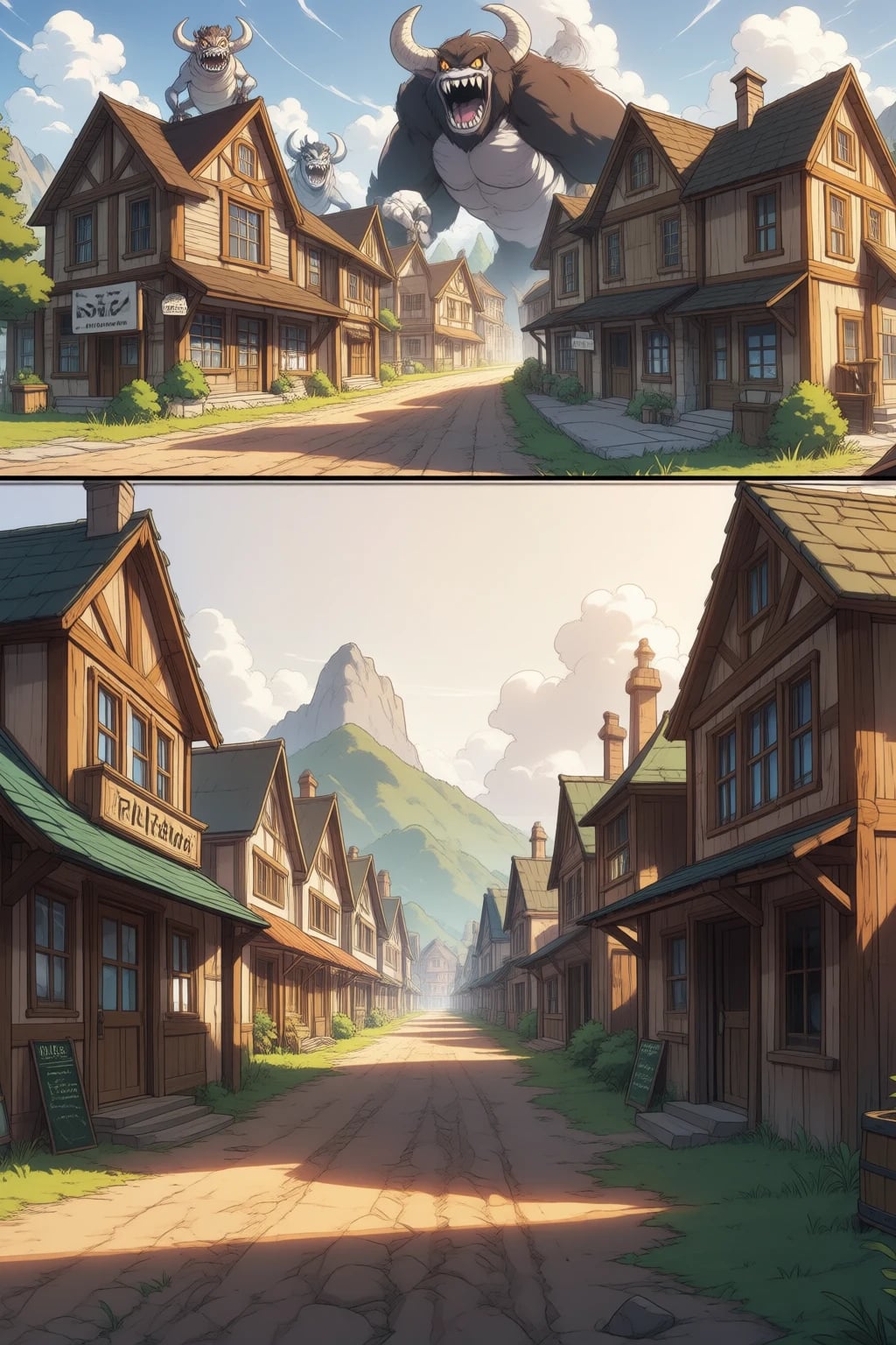 Old Pine Town's monster lab. A simple wooden building.