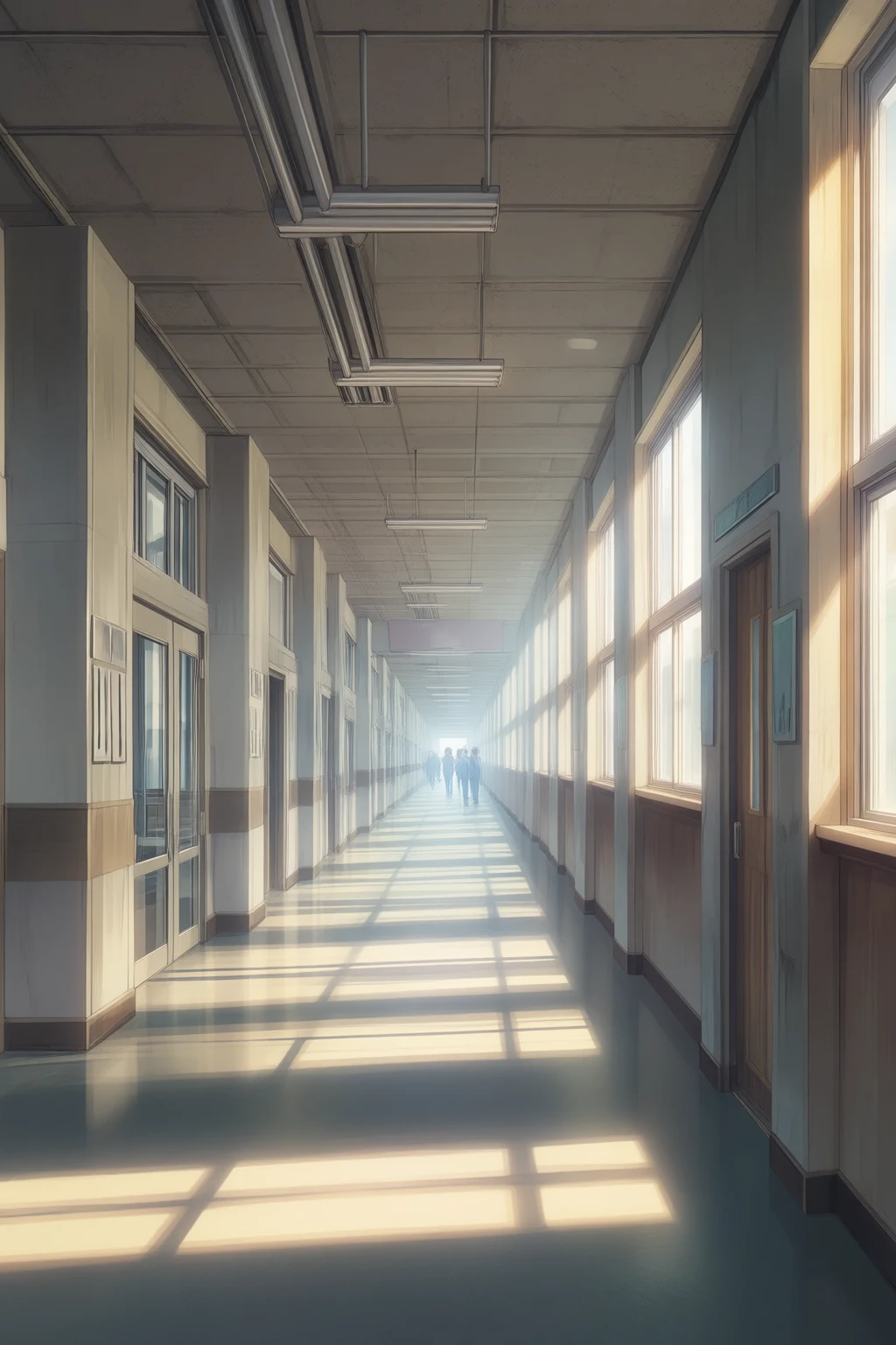 Main corridor outside the OB/GYN resident locker room,