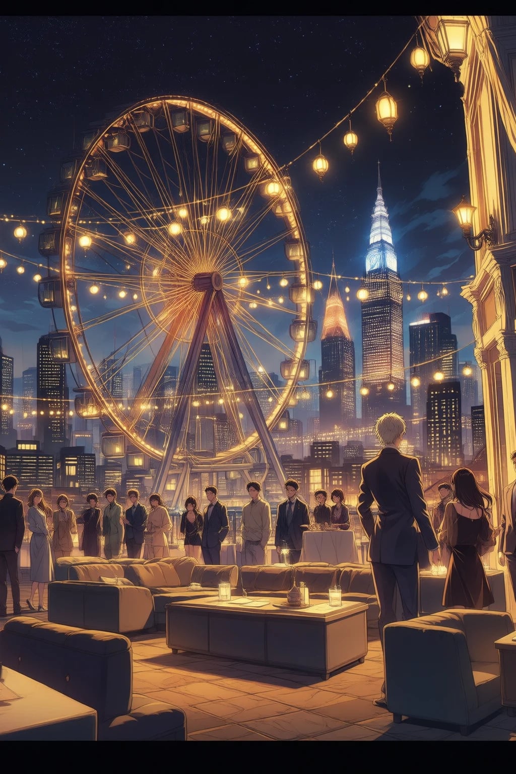 The rooftop terrace of the Sterling Tower, during the