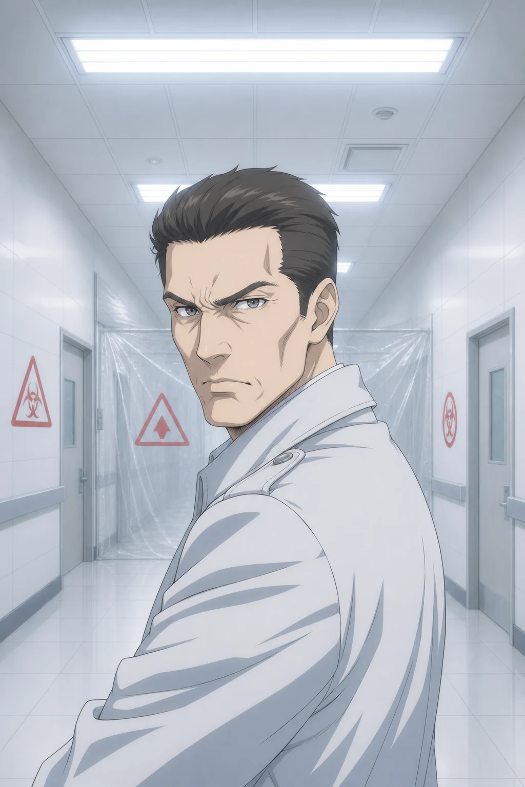 You are in a private hospital room. The door is locked from